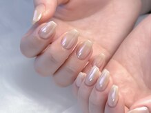 ユーネイル(U.nail)/ミラーネイル/ホワイトパール