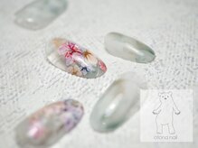 オトナネイル(otona nail)/水彩画風フラワーガーデンネイル