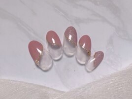 フラワー斜めフレンチ