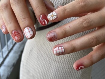 ニコルネイル(nicole nail)/ぷっくりお花ネイル