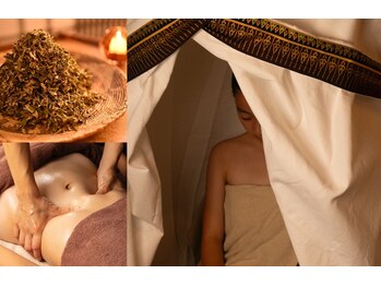 ロアナチュール(Loa Nature)の写真/体の芯から温めるヨモギ蒸しでデトックス！ただ温めるだけではない温活を☆よもぎ蒸しで深部体温アップ！