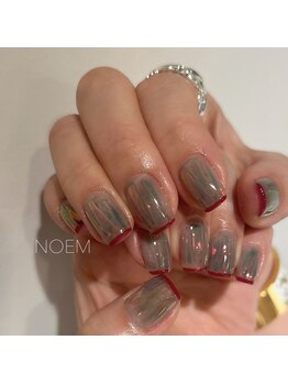 ノエム ネイルサロン(NOEM)/オーロラ×ラインフレンチ