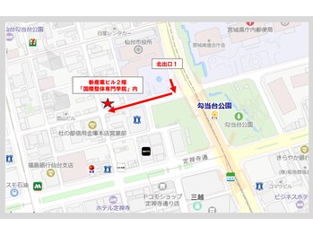 アジャスト整体院 CS60仙台/【地図】施術場所までの道順