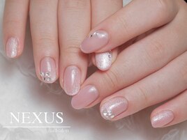 お花のビジューネイル