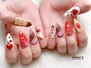 バレンタインネイル