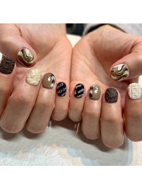バレンタインネイル