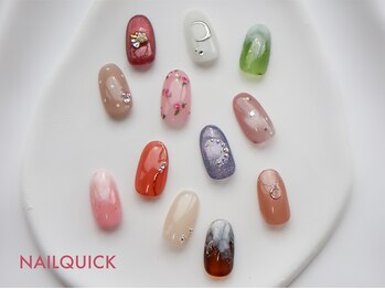 ネイルクイック 新横浜プリンスペペ店の写真/選べる豊富なデザイン！人気のトレンドアートも楽しめる♪定額メニューで指先美人に！