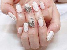 ライトウェーブ 長野駅前店/蝶々×ぷっくりキルトネイル♪