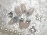 長持ちフィルイン/パラジェル使用☆マオジェル×ビジュー￥7400