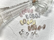 ネオリーブドレスネイルアンドアイラッシュ(Neolive dress nail&eyelash)/クリアニュアンスネイル¥6600