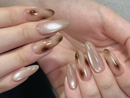 秋のマグネットネイル