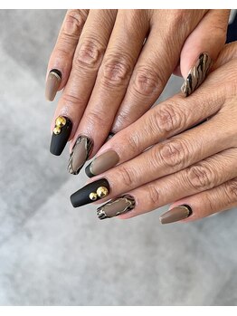 レッシュネイル サロンアンドスクール(RECH NAIL salon&school)/マットなアートネイル☆