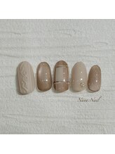 ナナネイル(Nana.Nail)/ニット×チェックネイル