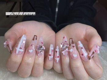 ゼン ネイル デザイン 池袋(ZEN NAIL DESIGN)/* 長 さだしやり放題×つけ放題