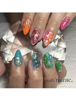 ネオンアシンメトリーネイル