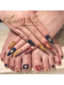 ネイルサロンクリアヴィラ(nail salon clear villa)/ハンド＆フットおそろい