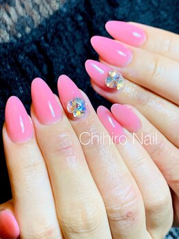 チヒロネイル/短めスカルプで自爪感