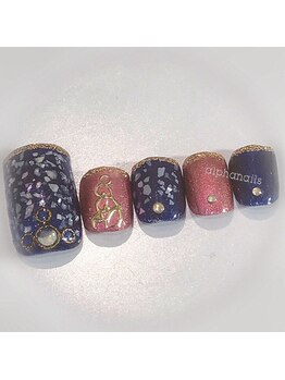 アルファ ネイルズ(ALPHA NAILS)/【特集】　秋冬　FOOT Nail