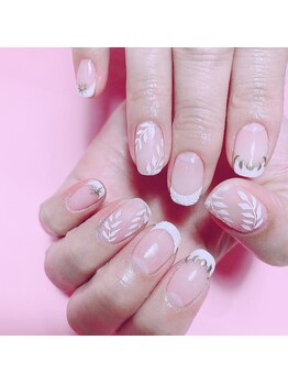 サロン ド ミミ(Salon de 33)/white french×leaf