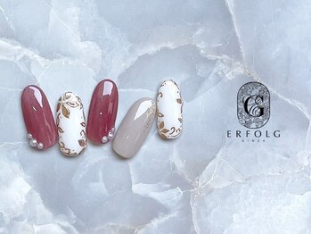 エアフォルクギンザ 横浜店(ERFOLG GINZA)/フラワーネイル×ミラー！