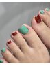 6月限定【オフ・ケア代込】Footワンカラー/マグネットネイル
