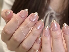 ミラーフレンチマグネットネイル