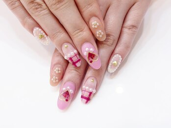 ネイルコレクション ピンク(Nail Collection Pink)/ジェルアート付け放題★ハート