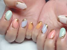 ネイルアンドアイラッシュサロン エスポアール(nail&eyelash salon espoir)/アクセサリーネイル　カラフル
