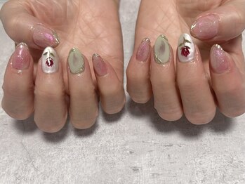 ひまりネイル(ひまりnail)/フラワーニュアンス