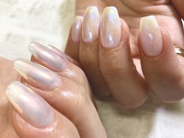 韓国風！オーロラミラーネイル☆