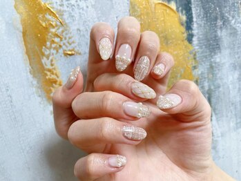 キキネイル たまプラーザ店(kikinail)/キルティングツイードネイル