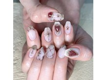 ネイルサロン サヤ(Nail Salon Saya)の雰囲気（手描きでクリスマス風ネイル/Instagram@sayanail_ebisu_tokyo）