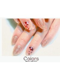 【バレンタインハートネイル】