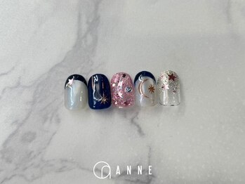 アンネ 渋谷店(ANNE)/10月ハンド マンスリーネイル