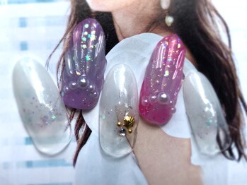 ビューティーサロン ハル(beauty salon haru)/【Summer人魚の鱗ネイル】