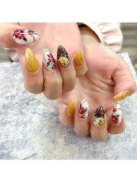 和風正月ネイル