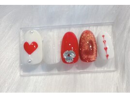 バレンタインネイル