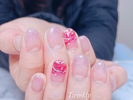 シンプルアートのseasonネイル