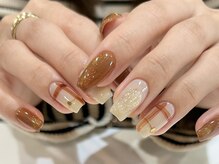 アイネイルズ 渋谷店(I nails)/【Karin.m】ブラウンチェック