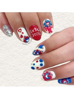 ルチェーレ(Lucere)/ミャクミャク　万博ネイル