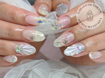 ネイルズガッシュトウキョウ 横浜西口店(NAILsGUSH TOKYO)/人魚の鱗/シェルネイル