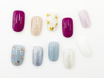 ネイルサロンクイール 宇都宮店(NAIL SALON QUILL)/押し花×フラッシュネイル
