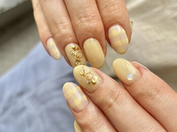 ニコルネイル(nicole nail)/イエロー・チェックネイル