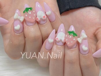 ユアンネイル(YUAN.Nail)の写真/パーツの種類が豊富なので、理想のデザインが見つかる☆一本一本丁寧に施術するので、モチの良さも抜群◎