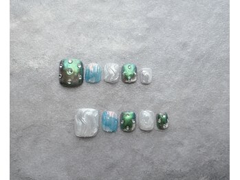 ニュアンスミラーネイル☆