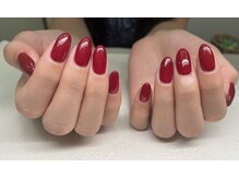 メオネイル(MEO NAIL)/大人レッドの上品ワンカラー