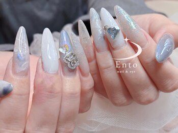 エント(Ento)の写真/【定額デザイン￥6500】リーズナブルな価格で何度でも通いやすい♪リボン・キラキラ埋め尽くしデザインも◎