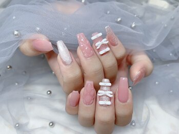 スノーネイルサロン 新宿店(Snow nail salon)/マグネットキルティングリボン