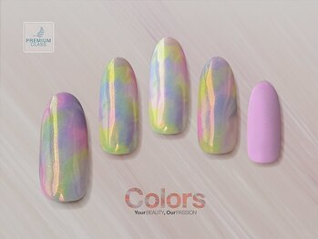 カラーズ荻窪 ネイルラウンジ(Colors Ogikubo Nail Lounge)/パステルニュアンス×オーロラ
