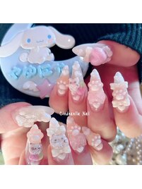 【スカルプ長さだしネイル】